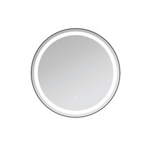 Spejl LED Rønne sort Ø60 cm